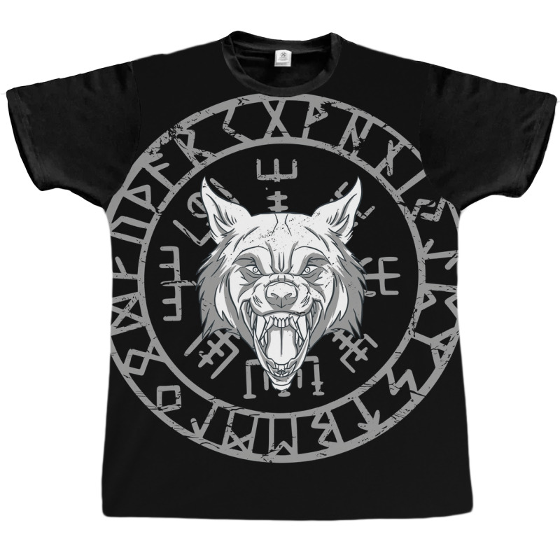 Wolf With Runes Viking Wolf Head  Boy Boy Graphic T-shirt | Artistshot