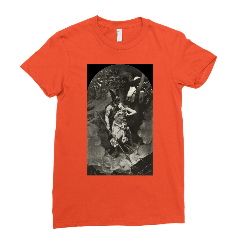 Wotan Takes Leave Of Brunhild 1892 By Konrad Dielitz  Quote Cute Ladies Fitted T-Shirt by fliswargok | Artistshot