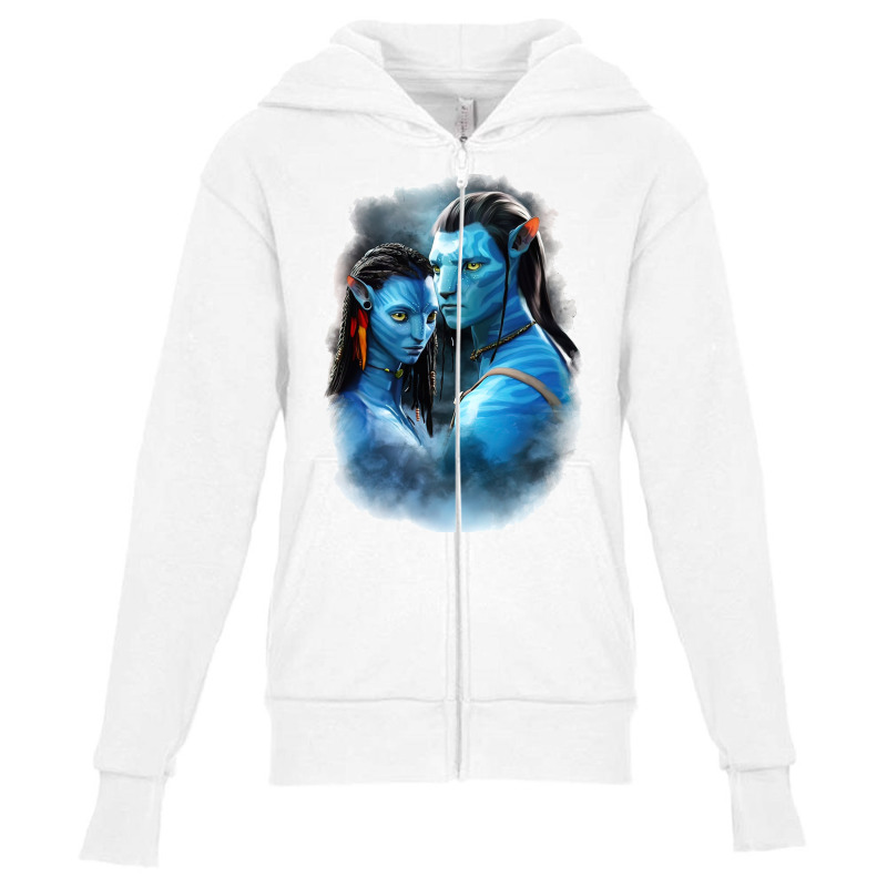 Avatar 2   The Way Of Water Avatar Neytiri Jake Sully Youth Zipper Hoodie by Dinh Quan | Artistshot