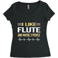 3 People Flute Women's Triblend Scoop T-shirt | Artistshot