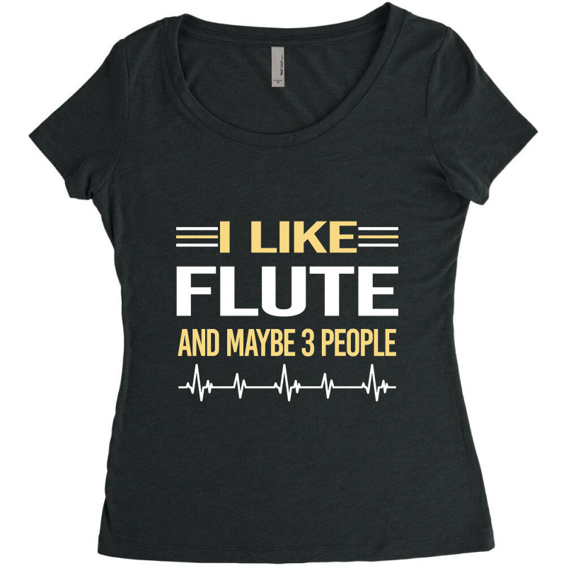 3 People Flute Women's Triblend Scoop T-shirt by rentsabotage035@gmail.com | Artistshot