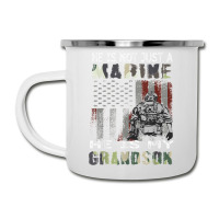 Proud Of My Grandson Is A Marine Shirt Proud Grandma Grandpa T Shirt Camper Cup | Artistshot