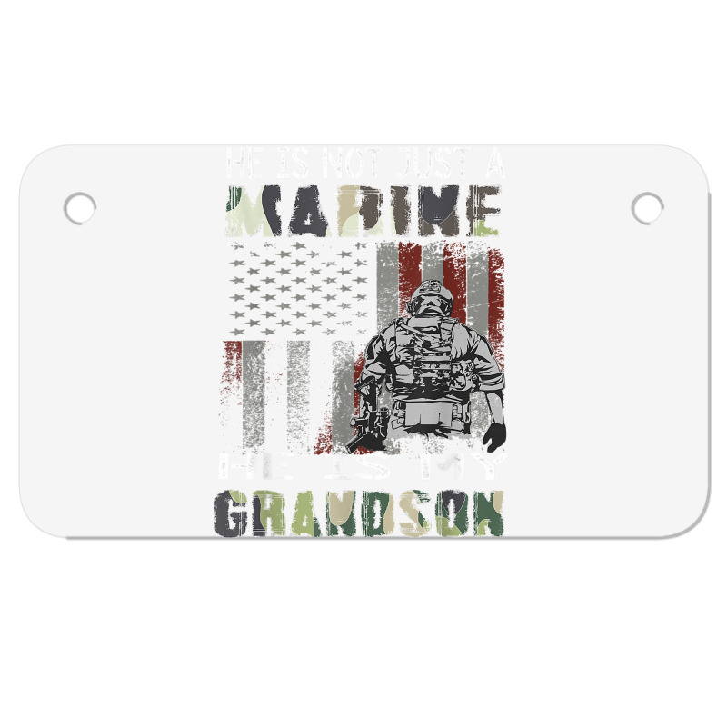 Proud Of My Grandson Is A Marine Shirt Proud Grandma Grandpa T Shirt Motorcycle License Plate | Artistshot