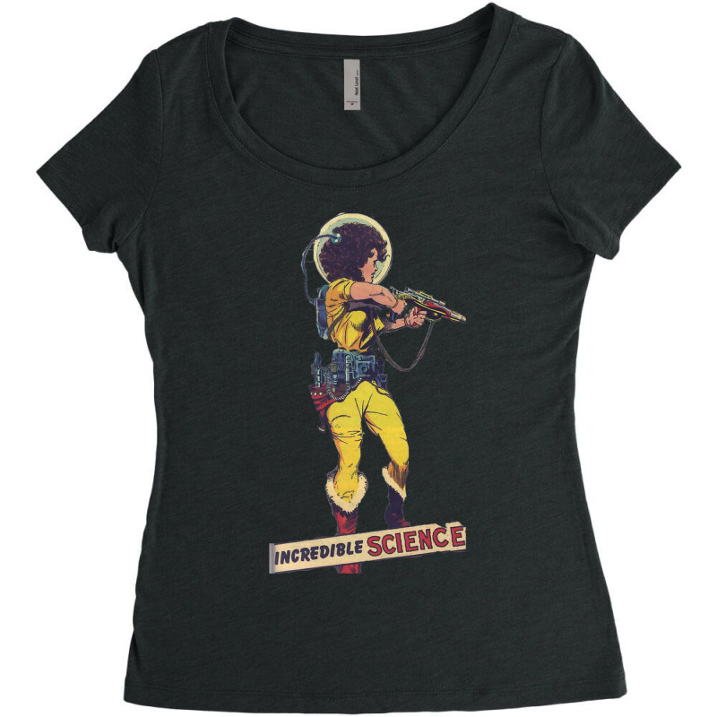 Incredible Science Female Astronaut Women's Triblend Scoop T-shirt by SandraDelpha | Artistshot