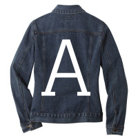 Letter A Initial Name Monogram Capital Letter Ladies Denim Jacket | Artistshot