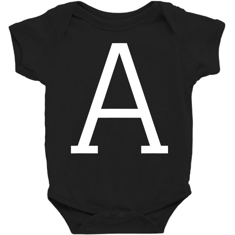 Letter A Initial Name Monogram Capital Letter Baby Bodysuit by casaniuy89 | Artistshot