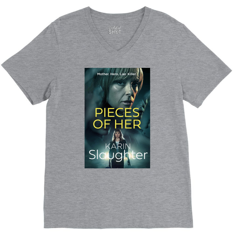 Pieces Of Her Poster Red (1) V-Neck Tee by zagarboddaq | Artistshot