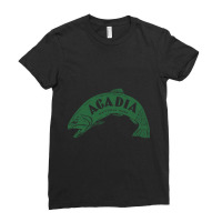 Acadia National Park Fish - Green Ladies Fitted T-shirt | Artistshot