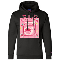 Retro 90's Japanese Kawaii Strawberry Milk Milkshake Carton T Shirt Champion Hoodie | Artistshot