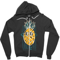 Pineapple Sunbathe Zipper Hoodie | Artistshot