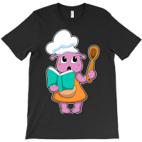 Alien As Cook With Cookbook T-shirt | Artistshot