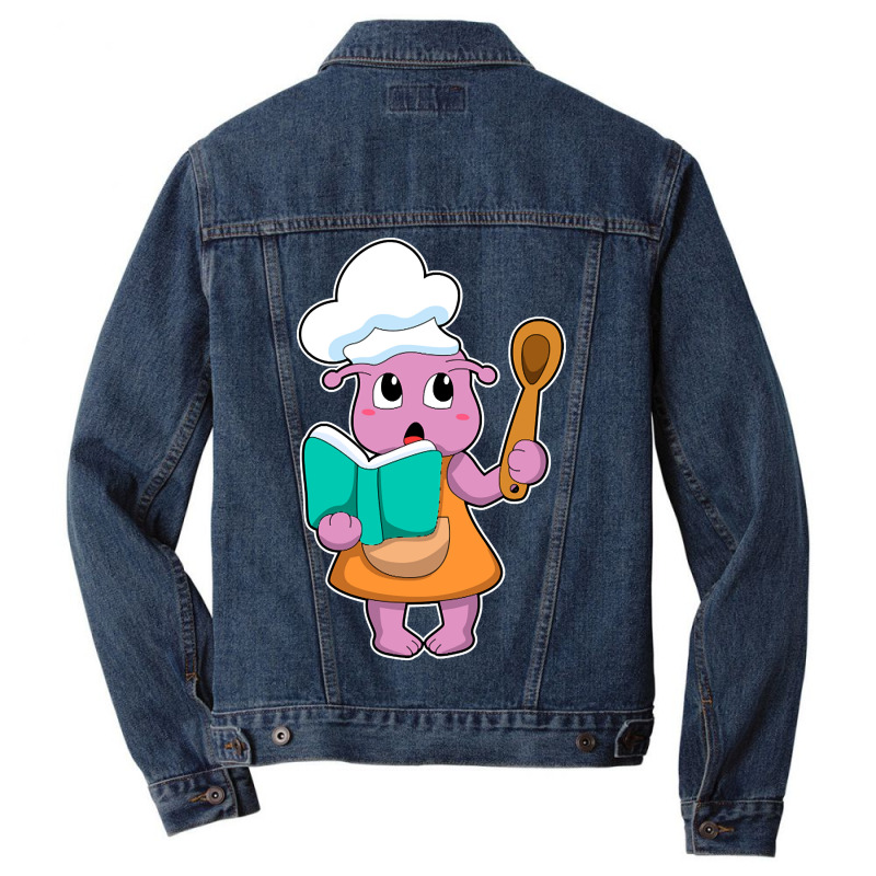 Alien As Cook With Cookbook Men Denim Jacket by resaleberries875 | Artistshot