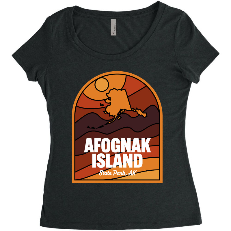 Afognak Island State Park Alaska Women's Triblend Scoop T-shirt by stumbledfeatures425 | Artistshot