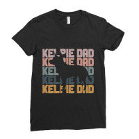 Kelpie Dad Trendy Brush Style Australian Sheepdog Dog Owner Ladies Fitted T-shirt | Artistshot