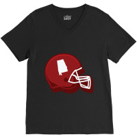 Alabama Outline Football Helmet V-neck Tee | Artistshot