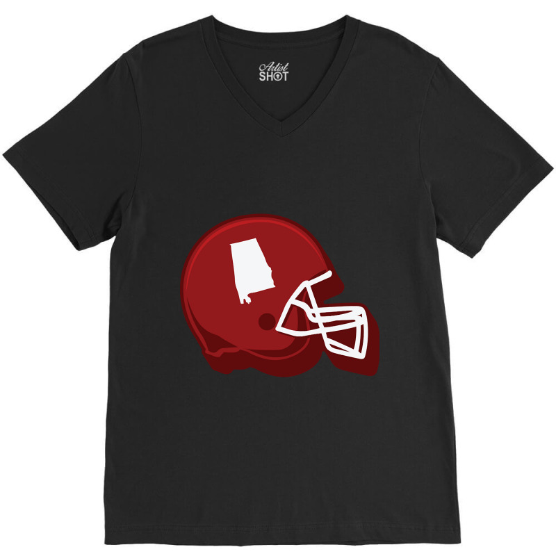 Alabama Outline Football Helmet V-Neck Tee by Binzdodi | Artistshot