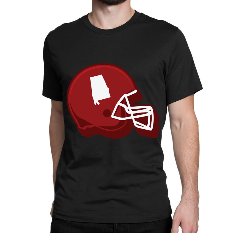 Alabama Outline Football Helmet Classic T-shirt by Binzdodi | Artistshot