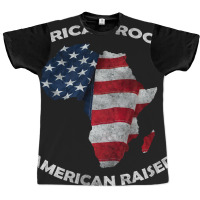 African Roots American Raised Graphic T-shirt | Artistshot