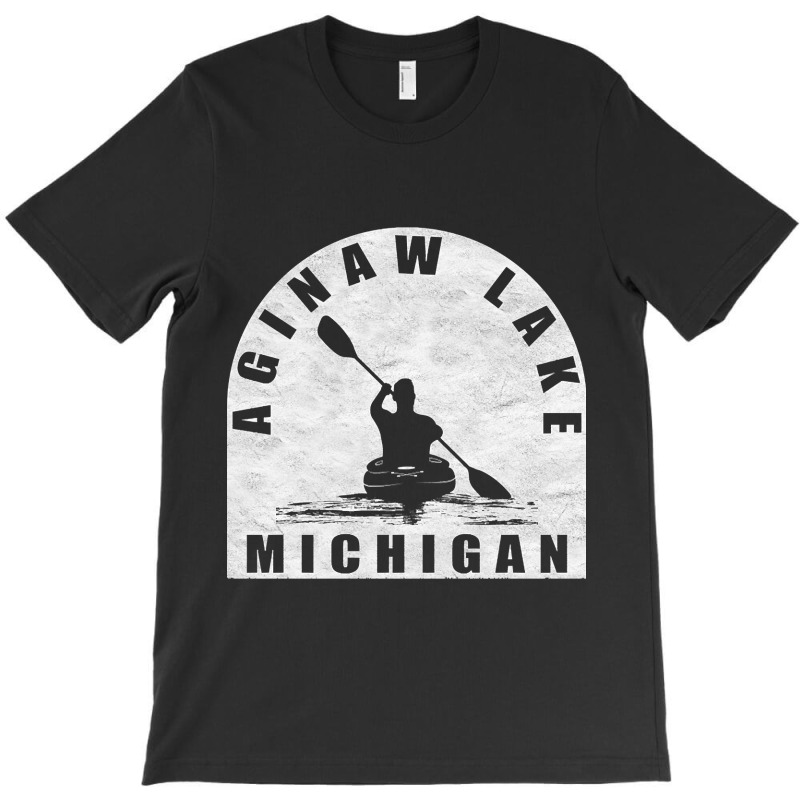 Aginaw Lake Kayaking Michigan T-shirt | Artistshot