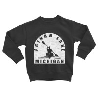 Aginaw Lake Kayaking Michigan Toddler Sweatshirt | Artistshot