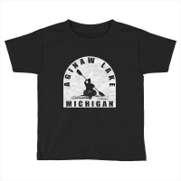 Aginaw Lake Kayaking Michigan Toddler T-shirt | Artistshot