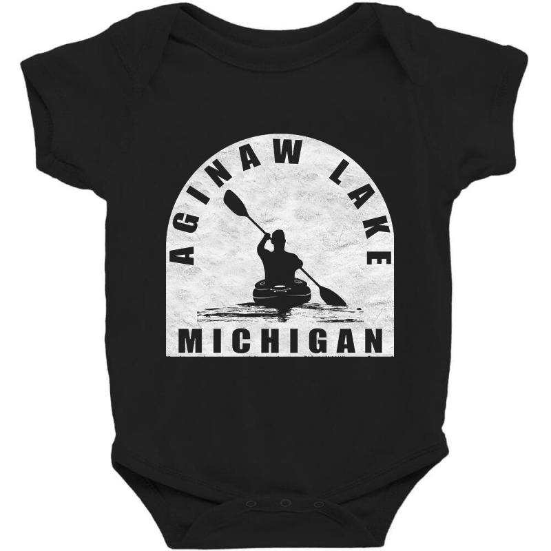 Aginaw Lake Kayaking Michigan Baby Bodysuit | Artistshot