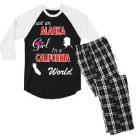 Alaska - California Men's 3/4 Sleeve Pajama Set | Artistshot