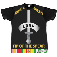 Badge - Lrrp - Tip Of The Spear - Vietnam Vet W Svc Graphic T-shirt | Artistshot