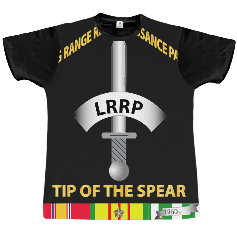 Badge - Lrrp - Tip Of The Spear - Vietnam Vet W Svc Graphic T-shirt by cryingdappled109 | Artistshot