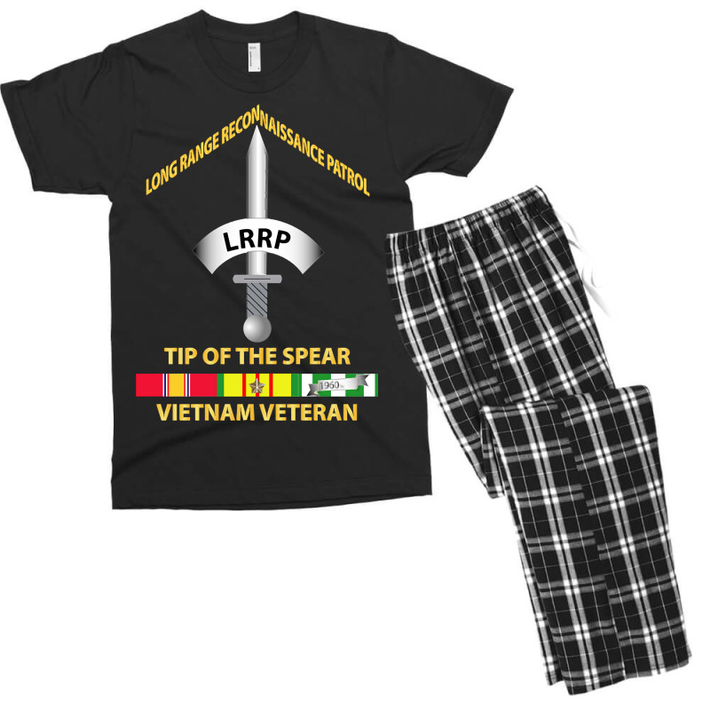 Badge - Lrrp - Tip Of The Spear - Vietnam Vet W Svc Men's T-shirt Pajama Set by cryingdappled109 | Artistshot