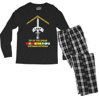 Badge - Lrrp - Tip Of The Spear - Vietnam Vet W Svc Men's Long Sleeve Pajama Set | Artistshot