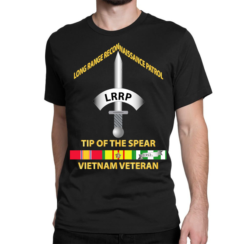 Badge - Lrrp - Tip Of The Spear - Vietnam Vet W Svc Classic T-shirt by cryingdappled109 | Artistshot