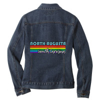 North Augusta South Carolina Pride Shirt North Augusta Lgbt Gift Lgbtq Ladies Denim Jacket | Artistshot