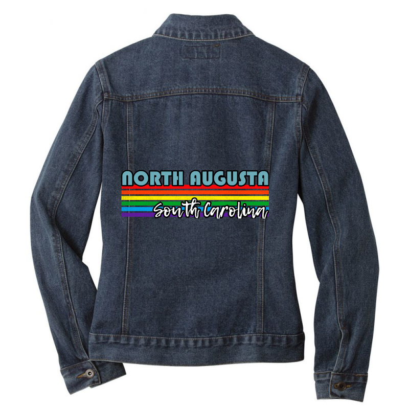 North Augusta South Carolina Pride Shirt North Augusta Lgbt Gift Lgbtq Ladies Denim Jacket by saddestrent378 | Artistshot