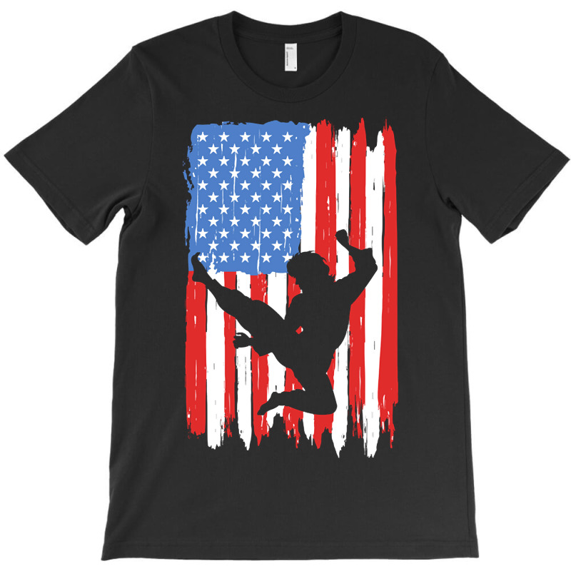 American Flag Kung Fu Graphic T-Shirt by dealgummy642 | Artistshot