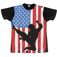 American Flag Kung Fu Graphic Graphic T-shirt | Artistshot