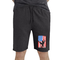 American Flag Kung Fu Graphic Vintage Short | Artistshot