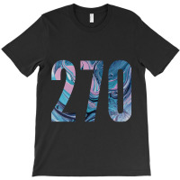 270 Area Code Zip Code Location Teal Blue Purple T-shirt | Artistshot