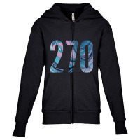 270 Area Code Zip Code Location Teal Blue Purple Youth Zipper Hoodie | Artistshot