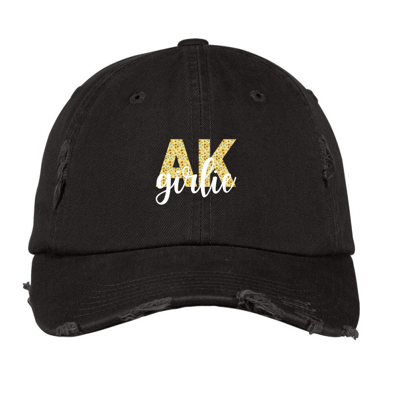 Alaska Ak Girlie Cute Sunflower Home State Abbreviation Hometown Vintage Cap by stumbledfeatures425 | Artistshot