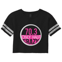 70.3 Triathlon Only Half Crazy Scorecard Crop Tee | Artistshot