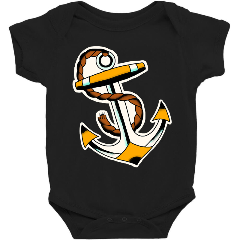 Anchor Traditional Tattoo Baby Bodysuit by dealgummy642 | Artistshot