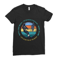 North Light Beach, Block Island, Rhode Island Ladies Fitted T-shirt | Artistshot