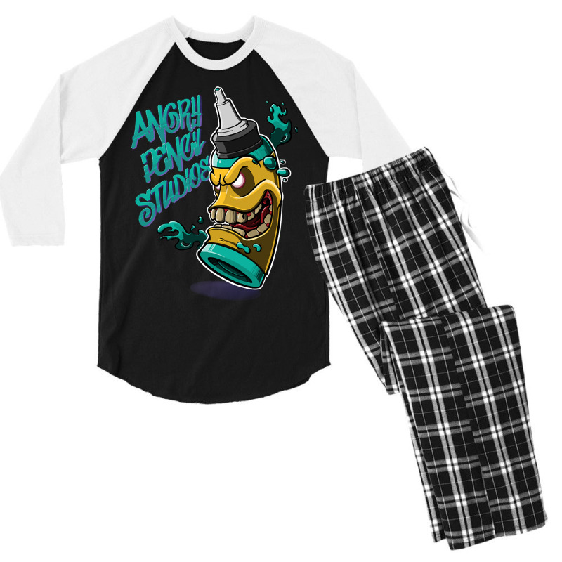 Angry Ink Bottle Men's 3/4 Sleeve Pajama Set by dealgummy642 | Artistshot