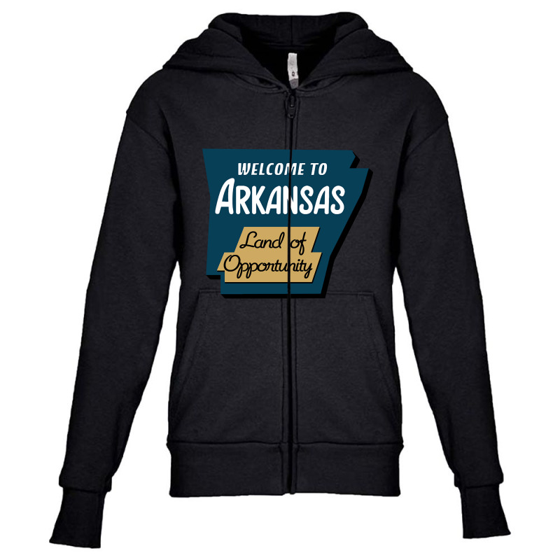 Arkansas - Land Of Opportunity Youth Zipper Hoodie by ternacanuda | Artistshot