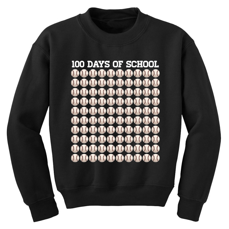 100th Day Student Boys Girls Baseball 100 Days Of School-8tn5j Youth Sweatshirt | Artistshot