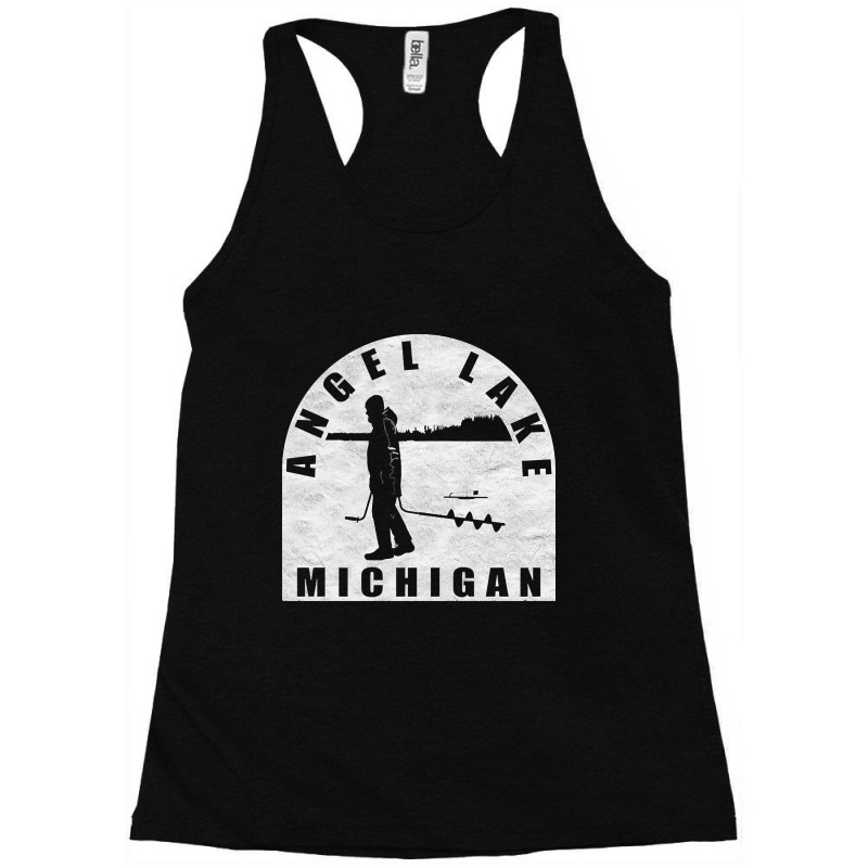 Angel Lake Ice Fishing Michigan Racerback Tank by fencingderby989 | Artistshot