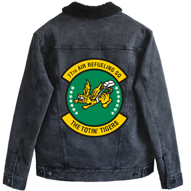 77 Air Refueling Squadron Afrc (u.s. Air Force) Unisex Sherpa-Lined Denim Jacket by nourishnormally484 | Artistshot