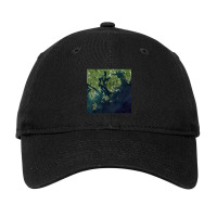 Acadia National Park Mount Desert Island Maine Satellite Image Adjustable Cap | Artistshot