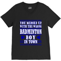 Badminton Badminton Racket Birdy Shuttlecock V-neck Tee | Artistshot